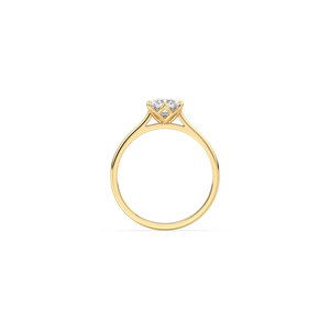 Bague solitaire REYES en or massif 14 carats avec diamant de laboratoire taille princesse 1 carat, bijoux de luxe pour mariage et fiançailles - Product Image 6