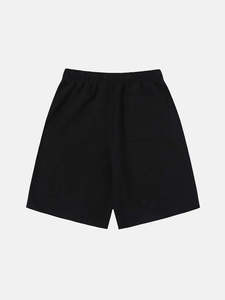 Men <b>Short</b> Sweatpants Oversized Knee <b>Shorts</b> 420g Overweight 100% Cotton Solid Mid Breathable Custom Logo Printing Washed <b>Shorts</b> - Product Image 2