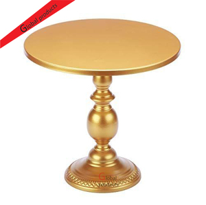 Nouveauté : support à gâteau rond en métal finition dorée, design classique, pour fêtes, mariages et restaurants. - Product Image 1
