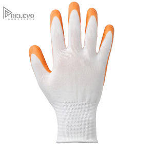 Custom Industrial Work Safety <b>Gloves</b> White Polyester Knit Shell Latex Coated Palm <b>Grip</b> Construction Builder Utility <b>Gloves</b> - Product Image 2