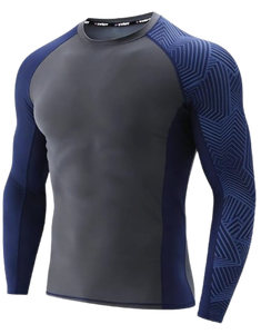 Camiseta de Compresión Ajustada para Hombre, Manga Larga, para Entrenamiento en Gimnasio, Sublimación, Ecológica, Transpirable, de Secado Rápido, Personalizada OEM - Product Image 4