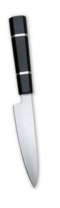Cuchillo de Chef Japonés de Hoja Fija, Acero Inoxidable Satinado, Cuchillo de Cocina con Mango de Ébano Negro, DIY Industrial OEM - Product Image 5
