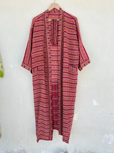 Vintage Silk <b>Kimono</b> Indian Robe Sari <b>Kimono</b> Recycled Silk <b>Kimono</b> - Product Image 4