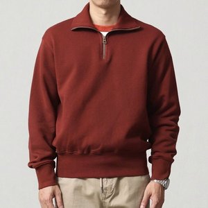 Sudadera Personalizada para Hombre con Cierre de Cremallera de un Cuarto, Sudadera con Cierre de Cremallera de un Cuarto y Dobladillo Acanalado, Fabricante de Ropa Urbana Personalizada - Product Image 5