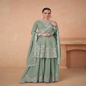 ชุดเดรสปากีสถานสำหรับผู้หญิงอินเดียชุดเดรสซาลวาร์คาเมซ - Product Image 4