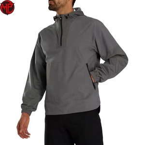 Veste de golf décontractée pour homme, coupe ample, coupe-vent, respirante, à capuche, demi-zip, pour sports de plein air, avec logo personnalisé, style streetwear - Product Image 6