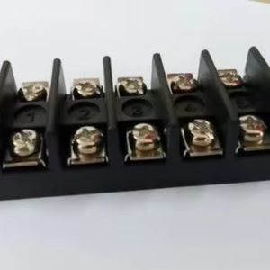 Premium 5 Way Terminal <b>Block</b> PCB <b>Mount</b> Clamp Connector 20A 110V Nylon Housing Electrical Wiring Component Black - Product Image 4