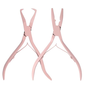 Kit d'outils professionnels en acier inoxydable pour extensions de cheveux avec pinces, aiguille à boucle et crochet pour applications en salon - Product Image 3
