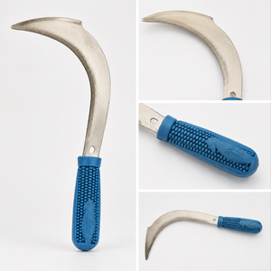 Sépette agricole à lame courbée en acier inoxydable avec manche en plastique de qualité supérieure pour la récolte de l'herbe, des mauvaises herbes et des cultures - Product Image 2
