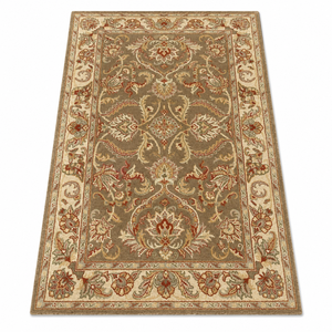 Tapis artisanal en laine avec motif floral Arbre de Vie pour salon, chambre et décoration intérieure - Product Image 5