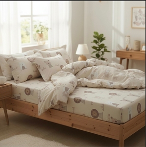 Sábana Ajustable Transpirable de Lyocell 200TC con Diseño de Animales de Dibujos Animados, Agradable al Tacto, para Niños, Uso en Dormitorio, Fabricación OEM - Product Image 6