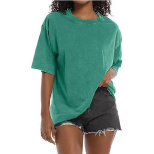 Latest Design Women's Oversized Solid <b>Pink</b> T-Shirt Loose Fit O-Neck Short Sleeve Jersey Knitted Casual All Seasons Wear T Shirts - Product Image 5