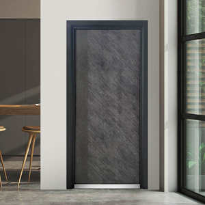 Puerta Interior de Polímero de Diseño Minimalista Contemporáneo, Diseño Liso y Estable, Personalizable, Resistente al Agua, Puerta de Entrada de Estilo Push-Pull para Baño - Product Image 6