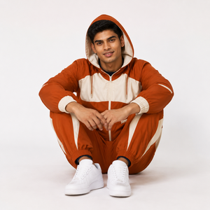 Conjunto de Chaqueta Cortavientos con Bloques de Color, Tela de Poliéster Impermeable, Diseño de Bloques de Color Multipanel, Logotipo Impreso Personalizado, Ropa OEM de Moda - Product Image 5