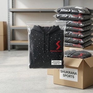 Sweat à capuche pour homme, coupe ajustée, en polaire écologique 300g, hiver, avec strass, service OEM personnalisé - Product Image 6
