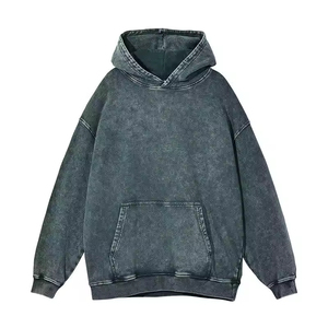 Sweats à capuche délavés à l'acide de haute qualité 2026 pour hommes – Les best-sellers décontractés en coton mélangé, différentes couleurs - Product Image 4