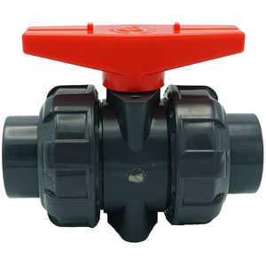 Válvula de Bola Tipo Unión de PVC Kansaikako, Resistente a la Corrosión, Conexiones de Soldadura por Solvente, Tamaño de Puerto 30A, Soporte Personalizado OBM de Japón - Product Image 1