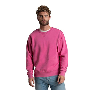 Vintage <b>Wash</b> Sweatshirt Men Garment Dyed French Terry Relaxed Fit Crewneck Soft Hand Feel Distressed Streetwear Custom Graphic - Product Image 4