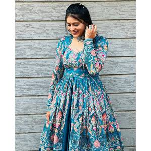 Beautiful Bohemian Designer Lehenga with Chiffon Printed <b>Top</b> - Product Image 4