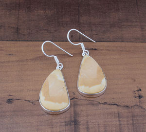 ต่างหูหยดน้ำประดับพลอยแจสเปอร์ธรรมชาติ เงินแท้ 925 เครื่องประดับอัญมณีหรูหราสำหรับงานปาร์ตี้และของขวัญวันเกิด - Product Image 6