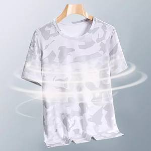 OEM Factory Polyester Camouflage <b>Short</b> <b>Sleeve</b> T <b>Shirt</b> <b>Mens</b> Summer Wear Resistant Ice Silk Quick Dry Sportswear T <b>Shirt</b> - Product Image 6