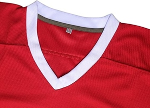 <b>Top</b> Quality Customized Logo Design Red White Practice Ice Hockey Jersey Durable Breathable Mesh Training Sports Wear - Product Image 4