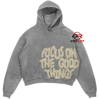 Sweat-shirt à capuche unisexe 100% coton surdimensionné 500g avec logo frontal, effet délavé, style streetwear décontracté, automne-hiver, service OEM ORVO