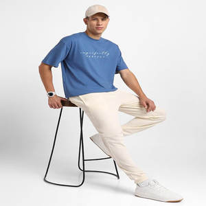 T-shirts pour hommes en coton biologique 100% de haute qualité Logo personnalisé 220 grammes de tissu tricoté Design vierge T-shirt uni en gros - Product Image 1