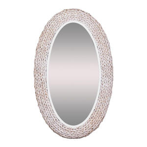 Nouveau produit : Miroir mural bohème antique en corde de jacinthe d'eau et jonc de mer, décoration de salon haut de gamme du Vietnam - Product Image 4
