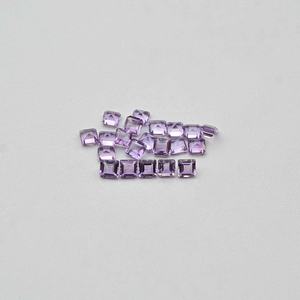 พลอยอเมทิสต์เหลี่ยมเพชรพลอยเหลี่ยมเพชรพลอยสีชมพูธรรมชาติขนาด4มม. ตัดอัญมณีที่ผ่านการปรับเทียบแล้ว VVS เครื่องประดับหินอเมทิสต์ใส - Product Image 3