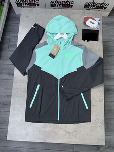 New Stylish Unisex Lightweight Windbreaker <b>Jacket</b> With Drawstring Hooded Autumn Windproof 3pcs Windbreaker Set Streetwear - Product Image 2