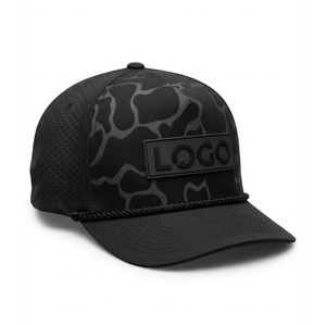 Gorra de Béisbol Personalizada de Silicona con Logotipo Cortado con Láser, Tela Impermeable de Camuflaje, Perforada, para Golf, Tenis, Deportes al Aire Libre - Product Image 1