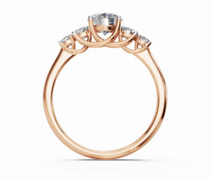 Anillo de Diamantes de Diseño en Oro Sólido de 9KT, 14KT y 18KT, Opciones en Oro Amarillo, Rosa y Blanco, Joyería Fina, Anillo de Bodas con Diamantes Genuinos para Mujer - Product Image 4