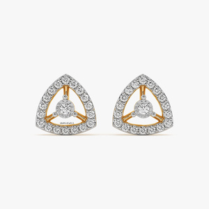 Pendientes de Diamantes, Oro Sólido, Corte Brillante Redondo, Diamante Cultivado en Laboratorio, Joyería de Lujo para Mujer, Oro de 10K, 14K, 18K, Plata 925, 935 - Product Image 3