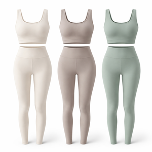 Vêtements de yoga réversibles en gros avec options de logo personnalisé sur le devant - Fournisseur OEM de tenues de yoga en gros - Product Image 1