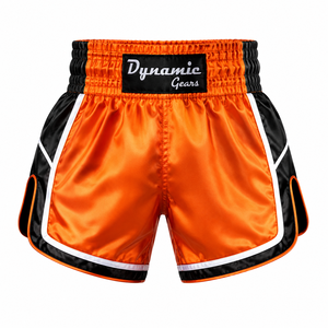 Vêtements de combat fitness MMA Muay Thai Kickboxing, shorts de combat Muay Thai de bonne qualité, couleur noire, entraînement - Product Image 2
