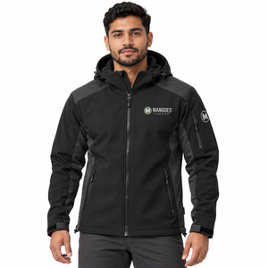 Veste matelassée à capuche unisexe en denim respirant et à séchage rapide, 100 % coton, brodée, isolée, pour l'hiver, mode outdoor - Product Image 1