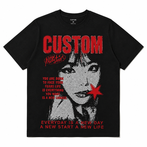 Camiseta con Estampado Gráfico Personalizado, Impresión por Sublimación, Fabricante OEM ODM, Venta al por Mayor, Marca Privada, Ropa Urbana de Algodón, Astronauta - Product Image 3