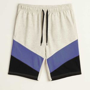 Latest <b>Design</b> & Customized <b>Logo</b> Fashionable Men Color Block Casual Short Soft Fabric Drawstring Waist Comfort Fit Training Short - Product Image 1