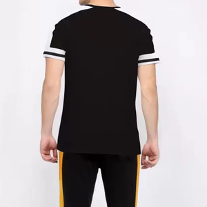 Camiseta de Manga Corta para Hombre, Color Negro y Amarillo, Cuello Redondo, Transpirable, Informal, Deportiva, para Verano - Product Image 2