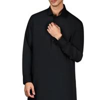 Qamis, Jubba, Kaftan pour Hommes, Mode Arabe de Dubaï, Robe Longue de Prière de l'Aïd, Vêtement Musulman Traditionnel, Grande Taille, en Coton Respirant, Islamique