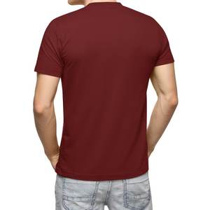 T-shirt à manches courtes col rond pour homme en coton uni disponible en grandes tailles - Product Image 2