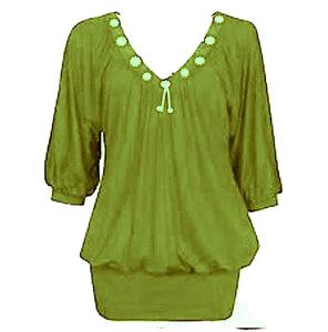 Camiseta personalizada OEM para mujer, Camiseta cómoda con cuello en V para correr, camiseta informal en blanco de algodón para mujer - Product Image 3