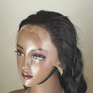 Produit phare : Cheveux humains vietnamiens ondulés HD pour closure de perruque, style Body Wave, sans colle, densité 200% - Product Image 3