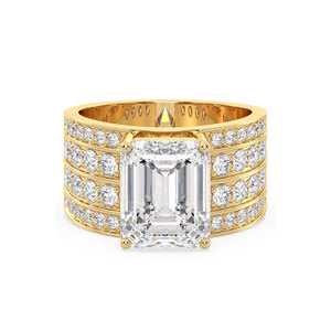 Anillo de Moissanita REYES, Listo para Enviar, Certificado GRA, Plata de Ley 925, Chapado en Oro Amarillo de 14K, para Mujer, Joyería Fina - Product Image 2
