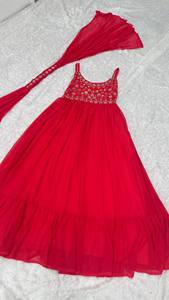 Robe Anarkali en Georgette à Paillettes Attrayante avec Dupatta, Tenue de Soirée, Prix de Gros, Vêtement Ethnique - Product Image 5