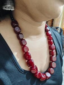 Luxury Resin Bead <b>Necklace</b> <b>Statement</b> Chunky Design Bold Fashion Jewelry Perfect for Parties Weddings and Occasions - Product Image 6