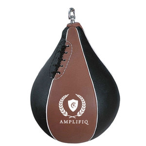 Ballon de boxe en cuir durable pour l'entraînement physique, la pratique du punching rapide, hauteur réglable, construction robuste, utilisation en salle de sport ou à domicile - Product Image 1