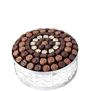 Plateau de présentation de chocolats en métal doré de luxe pour occasions spéciales et événements, idéal pour offrir en cadeau - Product Image 6