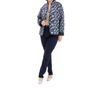Chaqueta Acolchada Reversible Azul Marino para Mujer, Talla Grande, Ligera, Abrigo Cálido de Invierno, Estilo Casual, Moderno y a la Moda - Product Image 1